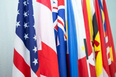 Grup ABD ve Kuzey Amerika Asya Pasifik bayrakları 