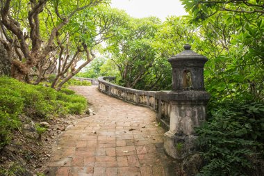 Vintage geçit Phra Nakhon Khiri tarihi park Petchaburi adlı,