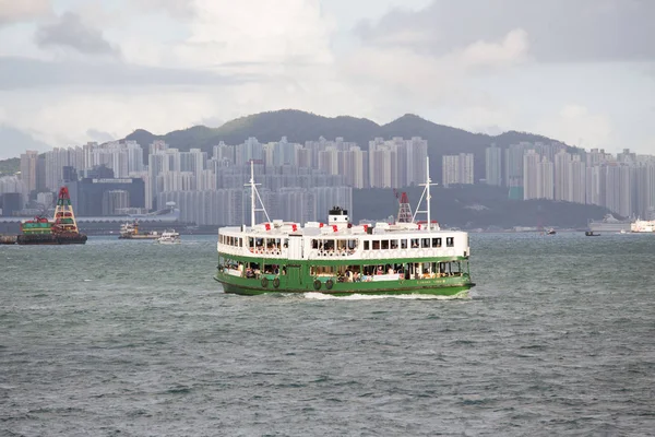 Hong Kong China September 2017 Star Ferry Färjetrafik Mellan Kowloon — Stockfoto