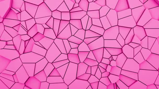 Fractured Surface Pink Animation Background — Stock Video