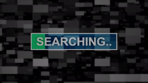 Recherche barre de progression pixel animation écran d'ordinateur 