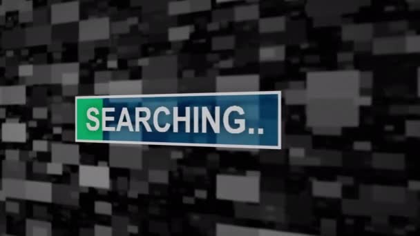 Recherche barre de progression pixel animation écran d'ordinateur 