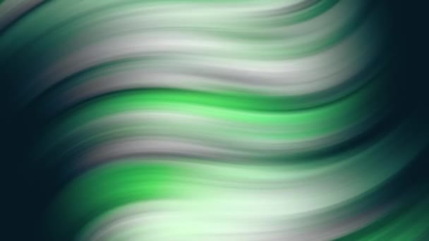 Abstract Groene Golven Kleurrijke Gradiënt Geanimeerde Achtergrond — Stockvideo