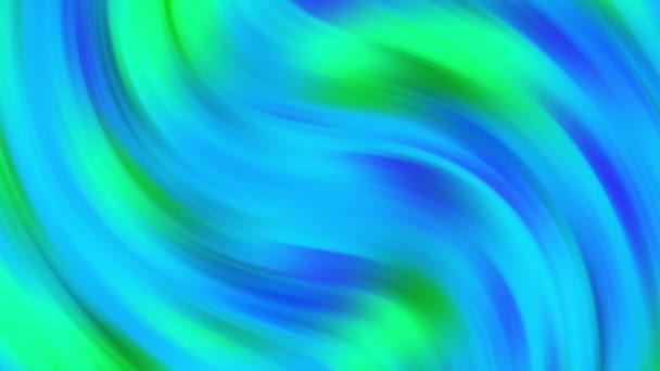 Абстрактные Сине Зеленые Волны Окрашенные Анимационным Фоном — стоковое видео
