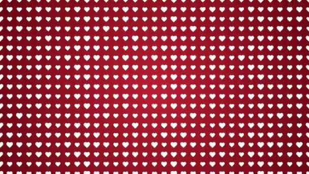 Likes Hearts Pattern Animated Red Background — Stock Video