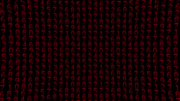 Numéros motif rouge fond animé 