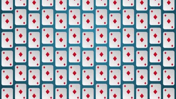 Carte Gioco Vestiti Quadri Modello Animato Sfondo — Video Stock