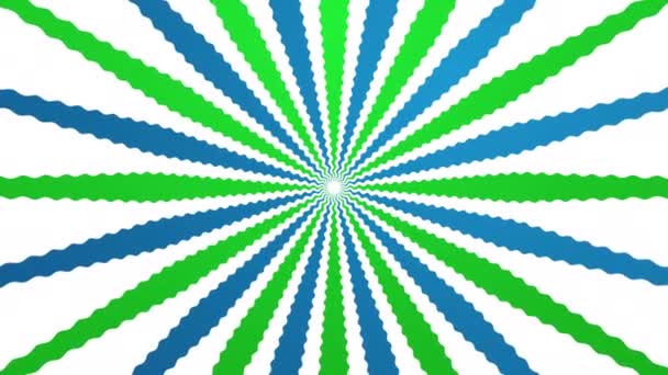 光線と波状の形緑のアニメーションの背景 — ストック動画