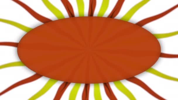 Frame Banner Golvende Vormen Oranje Animatie — Stockvideo