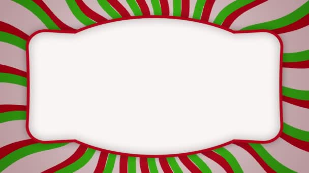 White Frame Ellipse Banner Wavy Shapes Animation — Stock Video