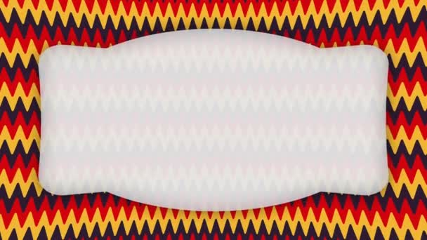Fehér keret banner színes hullámos formák animáció