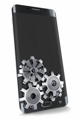 Cep telefonu ve ayarlar. Gears'ı ekranda 3d