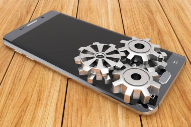 Cep telefonu ve ayarlar. Gears'ı ekranda 3d