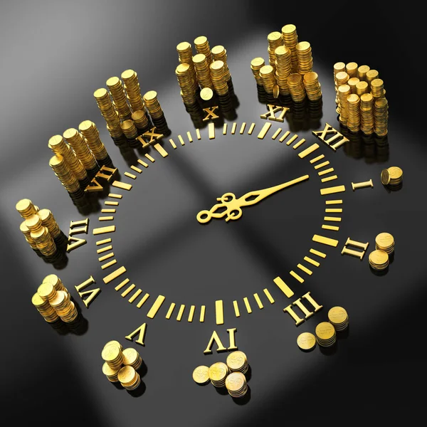 Conceito "Tempo é dinheiro" imagem gerada digitalmente . — Fotografia de Stock