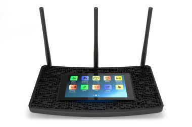 Siyah kablosuz yönlendirici Wi-Fi