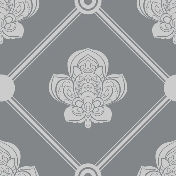 Grau und weiß nahtlose geometrische Muster, die Textur wiederholt. Zeilenhintergrund. zeitgenössisches Grafikdesign, ethnisch arabische, indische, türkische monochrome Ornamente. — Stockvektor