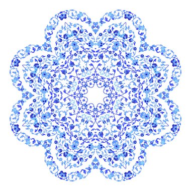 Güzel yuvarlak süs mandala. Pul vektör içinde yapılan kar. Herhangi bir diğer tür tasarım, doğum günü ve tatil, kaleydoskop, yoga, Hindistan, Arapça, kar tanesi için mükemmel ögesi