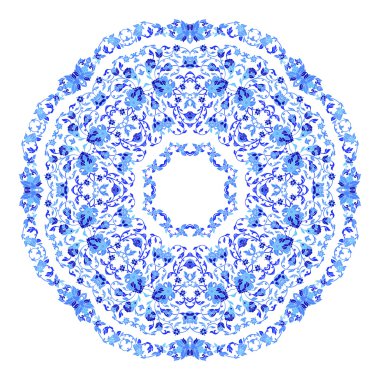 Güzel yuvarlak süs mandala. Pul vektör içinde yapılan kar. Herhangi bir diğer tür tasarım, doğum günü ve tatil, kaleydoskop, yoga, Hindistan, Arapça, kar tanesi için mükemmel ögesi