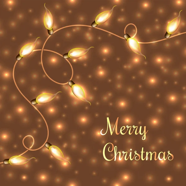Renkli Noel Lights.Vector parlayan öğeleri yeni yıl dekorasyon için fon olarak kullanılabilir. Tatil illüstrasyon, parlak elektrik garland, parlak ışık Ampüller ve tel