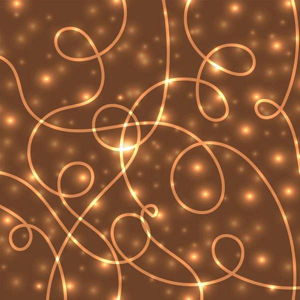 Kleurrijke Glowing Kerstmis Lights.Vector elementen kunnen worden gebruikt als achtergrond voor Nieuwjaar decoratie. Vakantie afbeelding, lichtgevende elektrische garland, glanzende lampen en draad — Stockvector