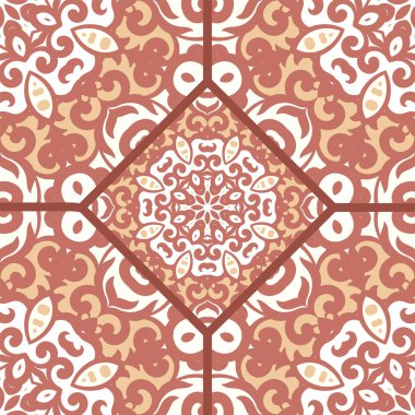 Vektör parlak süsleme ile seamless modeli. Kiremit Doğu tarzı. Süs dantel oyma. Süslü girdap geometrik dekor duvar kağıdı için. Geleneksel Arapça mozaik tasarımı