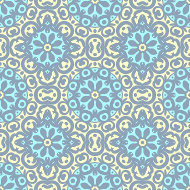 Vektör parlak süsleme ile seamless modeli. Kiremit Doğu tarzı. Süs dantel oyma. Süslü girdap geometrik dekor duvar kağıdı için. Geleneksel Arapça mozaik tasarımı