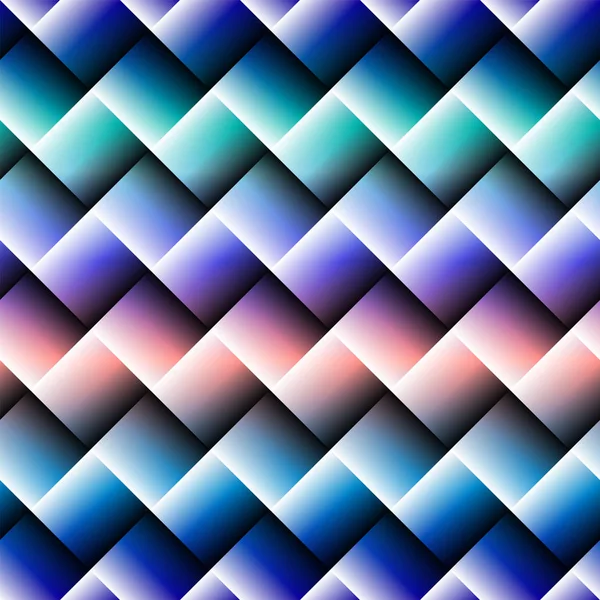 3d mosaico quadrato modello senza soluzione di continuità. Vintage texture colorata con colori arcobaleno. Illustrazione vettoriale . — Vettoriale Stock