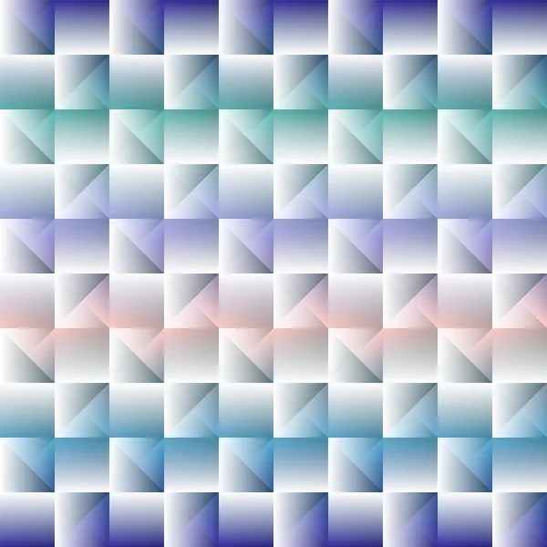 3D quadratische Mosaik nahtlose Muster. Vintage bunte Textur mit Regenbogenfarben. Vektorillustration. — Stockvektor