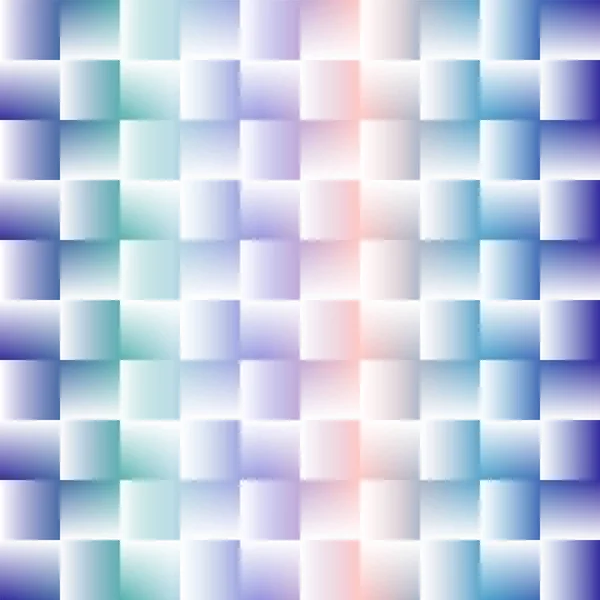 3d 스퀘어 모자이크 완벽 한 패턴입니다. 무지개 색상으로 빈티지 다채로운 텍스처입니다. 벡터 일러스트 레이 션. — 스톡 벡터