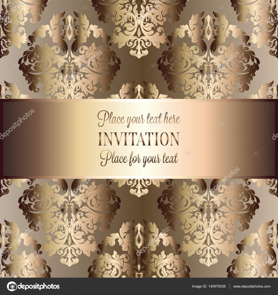 Download Baroque background with antique, luxury beige, brown and ...