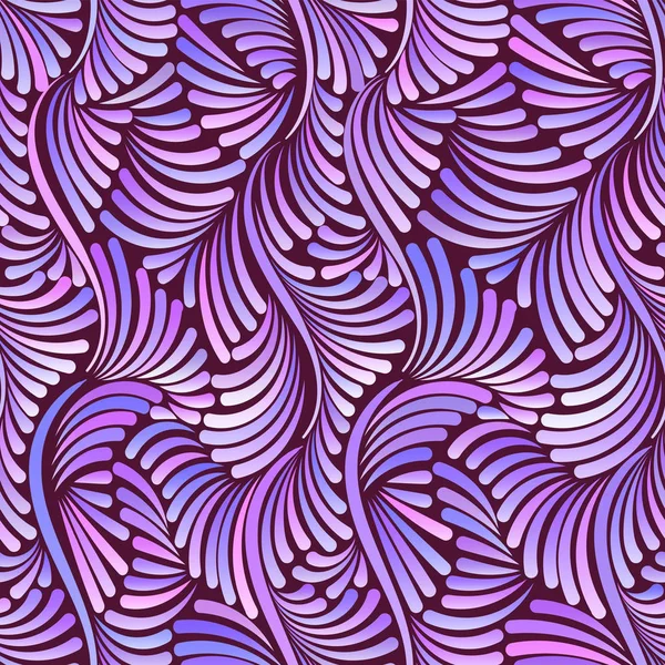 화려한 텍스처, 라일락 컬러로 완벽 한 패턴입니다. 소용돌이 모양 및 패턴, 물결 모양 선 가진 간단한 배경 곱슬. — 스톡 벡터
