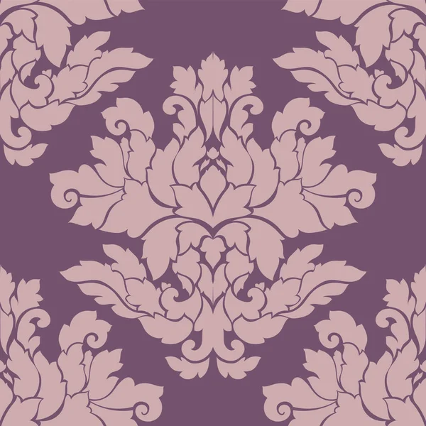 Damasco design sem costura padrão intrincado. Ornamento real de luxo, textura vitoriana para papéis de parede, têxtil, envoltório. Lacy barroco floral requintado florescer em cores pastel vintage — Vetor de Stock