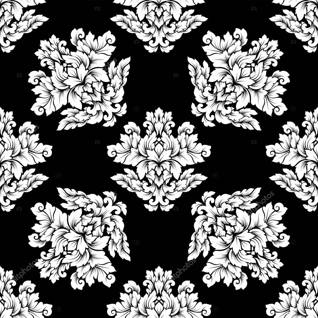 Download Damask seamless pattern intricate design. Luxury royal ...