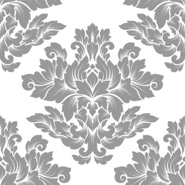 Damasko seamless modeli karmaşık tasarım. Lüks royal süsleme, Victoria doku duvar kağıdı, tekstil, ambalaj. Mükemmel çiçek Barok dantelli güzelleşmek.