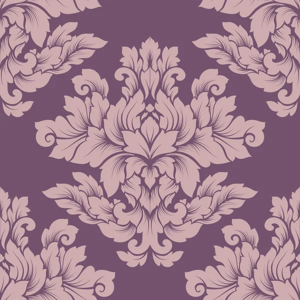 Дизайн без маски интригует. Роскошный королевский орнамент, викторианская текстура для обоев, текстиль, обертка. Изысканный цветочный барокко кружева процветать в винтажных пастельных тонах — стоковый вектор