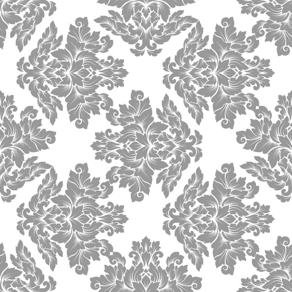 Damask seamless pattern intricate design. Luxury royal ornament, victorian texture for wallpapers, textile, wrapping. Exquisite floral baroque lacy flourish. — Stock Vector