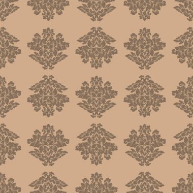 Damasko seamless modeli karmaşık tasarım. Lüks royal süsleme, Victoria doku duvar kağıdı, tekstil, ambalaj. Mükemmel çiçek Barok dantelli güzelleşmek repeting karosu yumuşak bej renkli