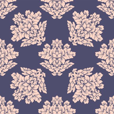 Damasko seamless modeli karmaşık tasarım. Lüks royal süsleme, Victoria doku duvar kağıdı, tekstil, ambalaj. Mükemmel çiçek Barok dantelli güzelleşmek yumuşak pastel renkler döşemedeki yinelenen