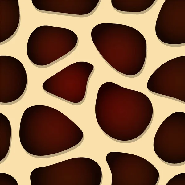 Organiska celler sömlösa mönster. Geometriska lager effekt abstrakt bakgrund, vektor design. — Stock vektor