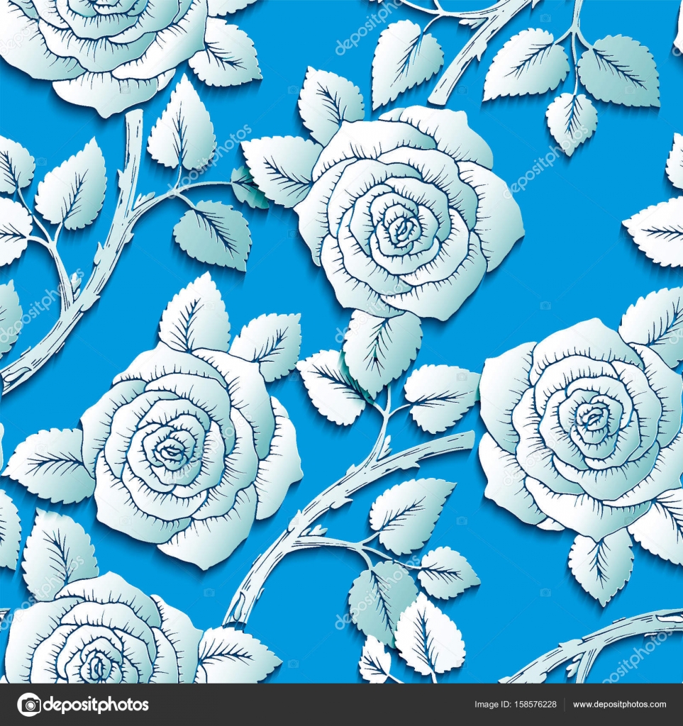 Scherenschnitt Kunst Blume Hintergrund Musterdesign Origami