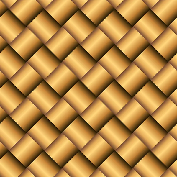 Vektor Metall Gold Textur. goldener abstrakter Hintergrund mit quadratischen Details. nahtloses Muster mit goldenen Fliesen, Glanz und Volumeneffekt. — Stockvektor