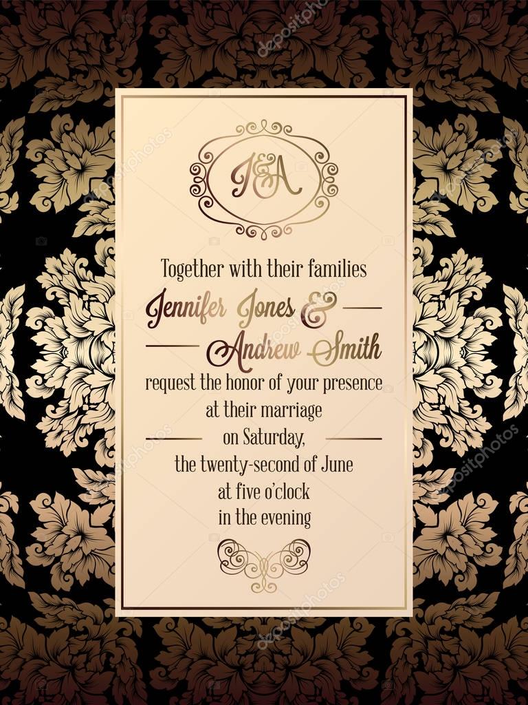 Formal Invitation Card Vector