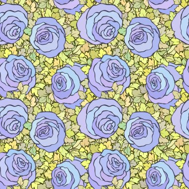 Çiçek dekoratif parlak pembe arka plan ile şirin gül, seamless modeli