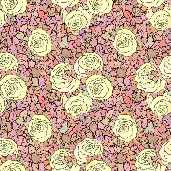 Çiçek dekoratif parlak pembe arka plan ile şirin gül, seamless modeli