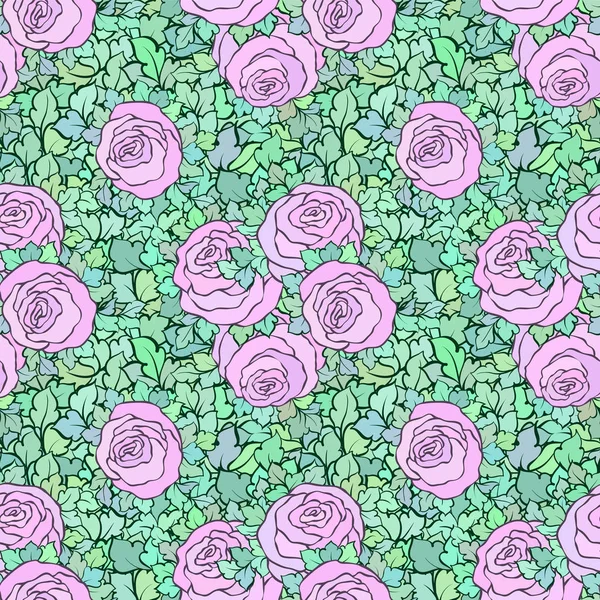 Çiçek dekoratif parlak pembe arka plan ile şirin gül, seamless modeli