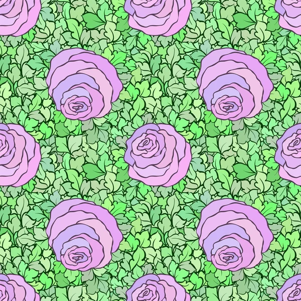 Çiçek dekoratif parlak pembe arka plan ile şirin gül, seamless modeli