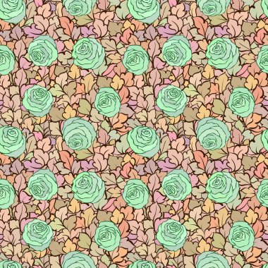 Çiçek dekoratif parlak pembe arka plan ile şirin gül, seamless modeli