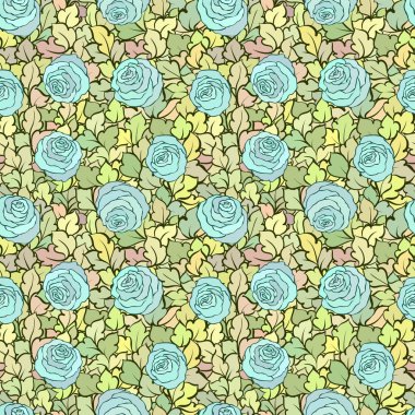 Çiçek dekoratif parlak pembe arka plan ile şirin gül, seamless modeli