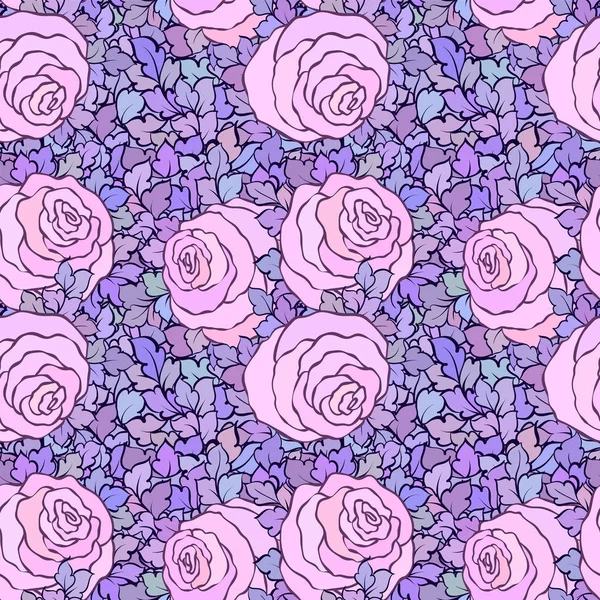 Çiçek dekoratif parlak pembe arka plan ile şirin gül, seamless modeli