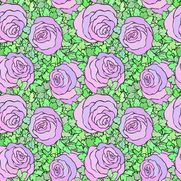 Çiçek dekoratif parlak pembe arka plan ile şirin gül, seamless modeli